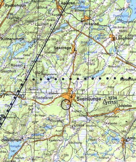 FLYGKARTAN.SE » Svenljunga / Bergsäter flygfält » Karta Svenljunga flygfält