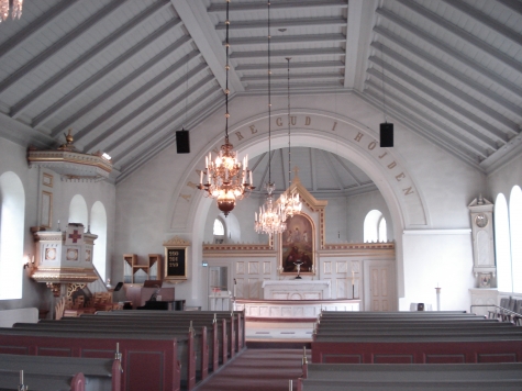 KYRKOKARTAN SE Lane-Ryrs kyrka Interi  r  juni 2015 