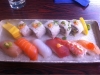 12 bitars sushi. 125 kr. 
