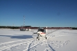 Feringe Flygplats en vacker vinterdag