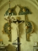 Delar av gamla altaruppsatsen finns nu i vapenhuset
