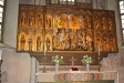   Altarskåpet är ett arbete daterat till 1480-talet. Troligen utfört i Stockholm.