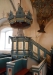 Predikstolen från 1666  har blivit ommålad och berövats sina gamla figurer