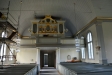 Renovering pågick. Orgelns fasad ritad av Johan Fredrik Åbom från 1845 