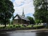 Nykyrka kyrka Mullsjö har en ovanlig byggstil och beklädnad. Påminner om Österike och alperna.  