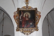  En stor målad bild av Kristus med riksäpplet är uppsatt 1686.