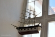 Votivskepp - en modell av barken Gambäta byggd och skänkt till kyrkan 1877 av Andreas Nilsson.